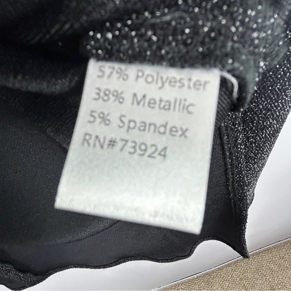 Misook Classic Sparkle Twist-Detail Long-Sleeve Tunic Top Medium Black - Picture 12 of 14